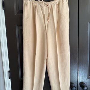 Jennifer Moore Khaki silk Chinos